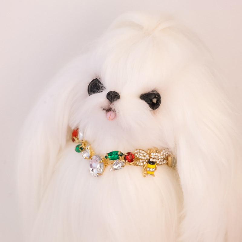 Adjustable Gem Pet Necklace