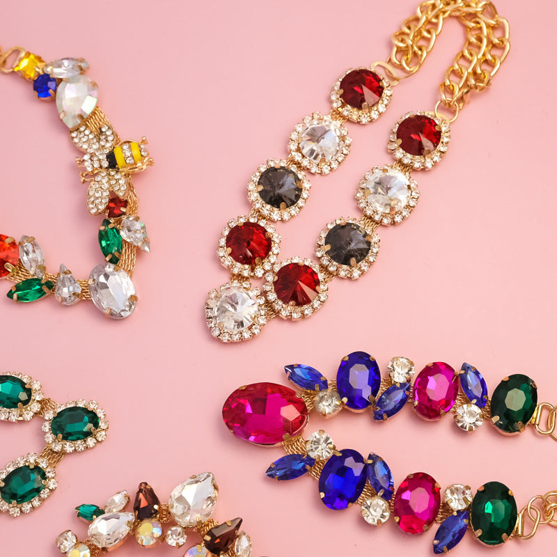 Adjustable Gem Pet Necklace