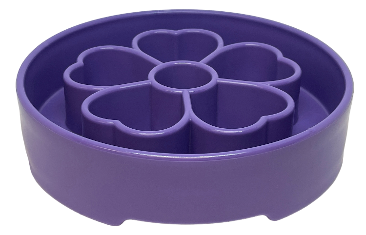 Flower eBowl Deep Slow Feeder Dog Bowl for Enrichment | USA Made