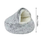Plush Round, Warm, Soft, Comfortable Basket 2 in 1 Sleeping Bag / Bed