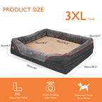 Dog Bed Waterproof, Anti Allergy, Fleece, Removable, Washable Cover