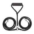 Pet Double Leash with 2 Way Couplers - Rope Elastic
