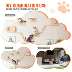 Wall Mounted Cat Wall Shelves and Perches with Jumping Boards, Hammocks