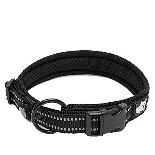 Nylon, Adjustable, Reflective Padded, Dog Collar