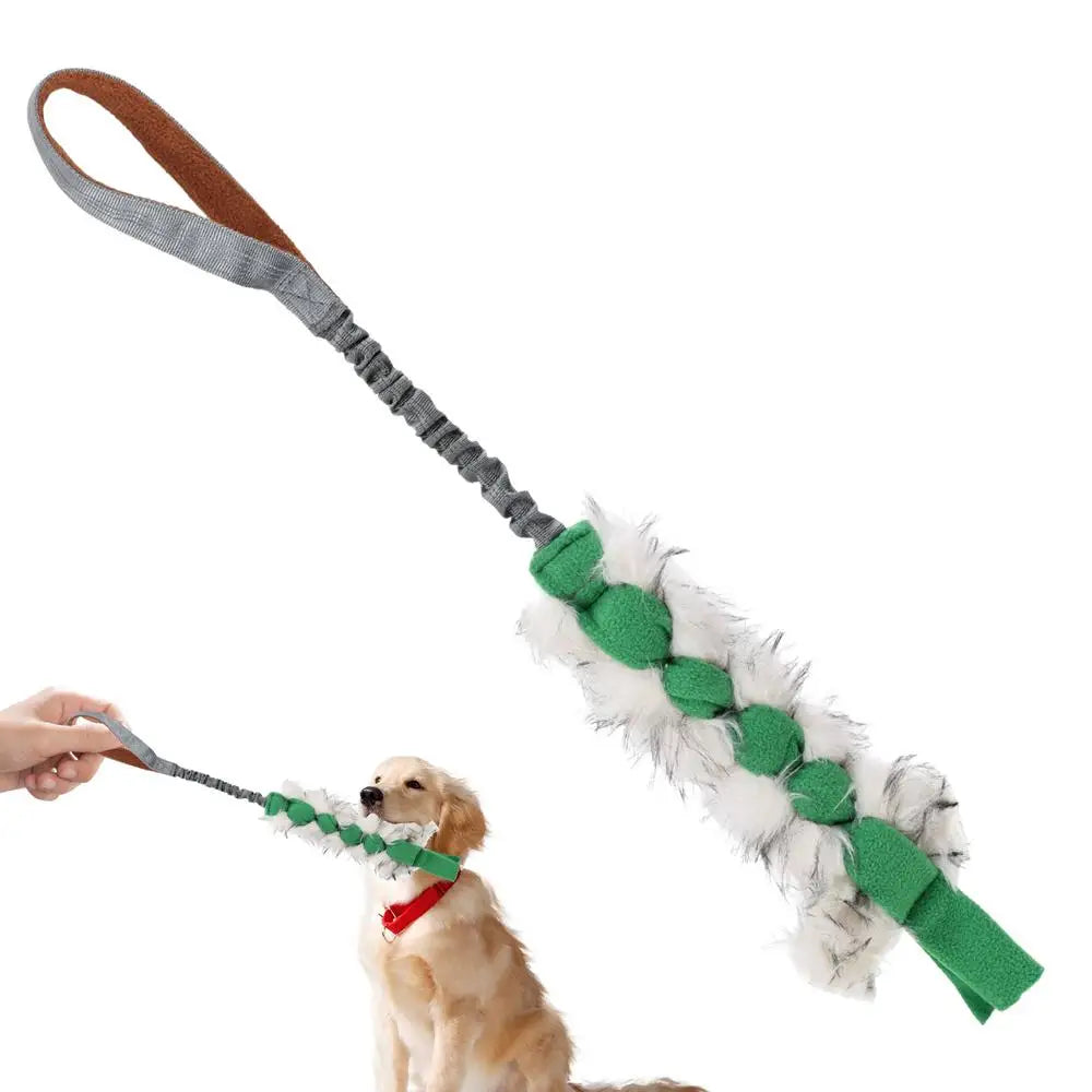 Dog Toy, Rope, Squeaky, Chew Interactive Toy with Elastic Drawstring