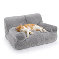 Large Washable Cat Bed - Orthopedic Pet Couch Beds with Bolstered Edges