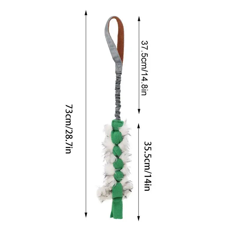 Dog Toy, Rope, Squeaky, Chew Interactive Toy with Elastic Drawstring