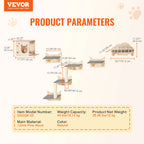 Wall Mounted Cat Wall Shelves and Perches with Jumping Boards, Hammocks