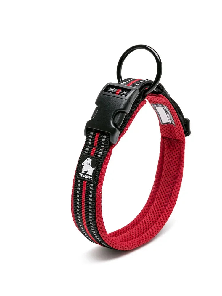 Nylon, Adjustable, Reflective Padded, Dog Collar