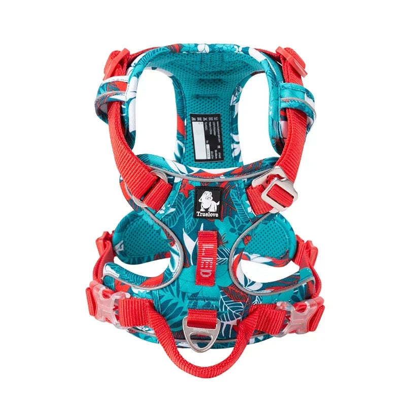 Dog Harness - Special Edition and Upgraded Version - Reflective Camouflage Nylon - Easy to Adjust