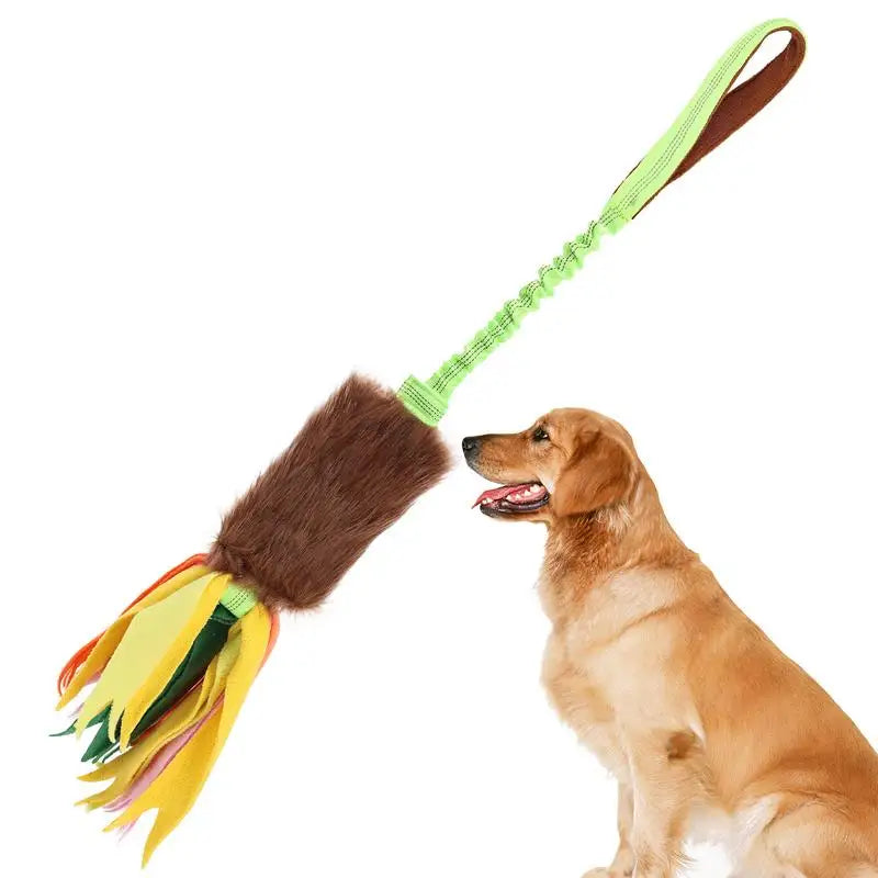 Dog Toy, Rope, Squeaky, Chew Interactive Toy with Elastic Drawstring