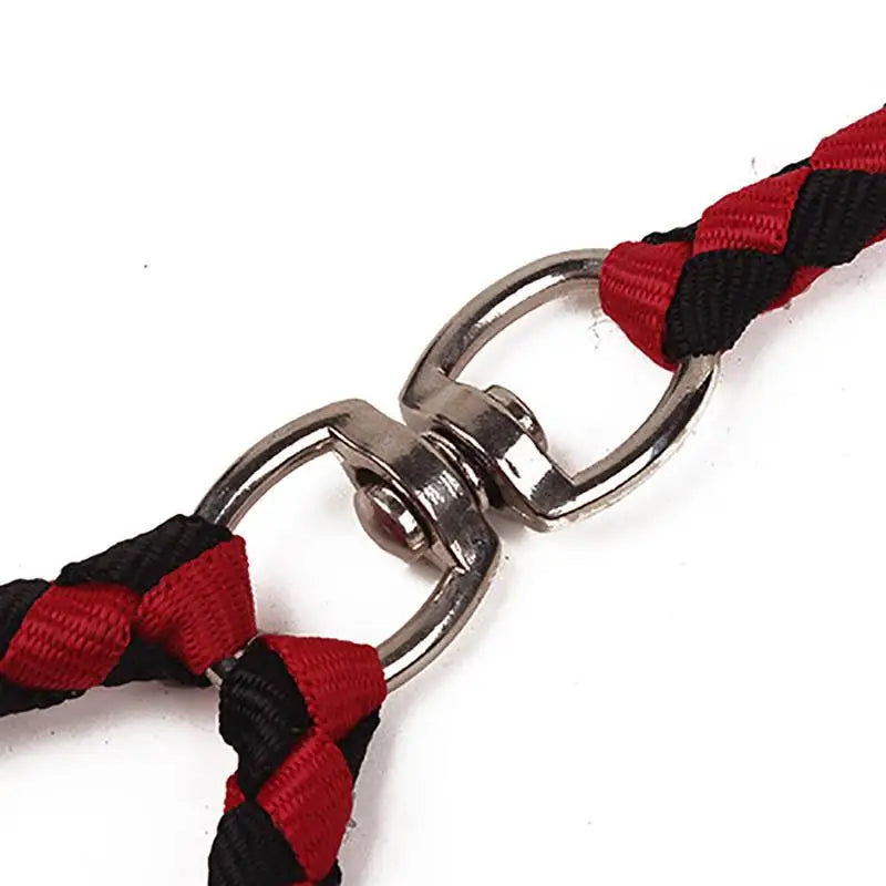 Pet Double Leash with 2 Way Couplers - Rope Elastic