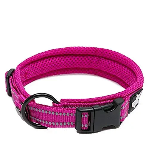 Nylon, Adjustable, Reflective Padded, Dog Collar