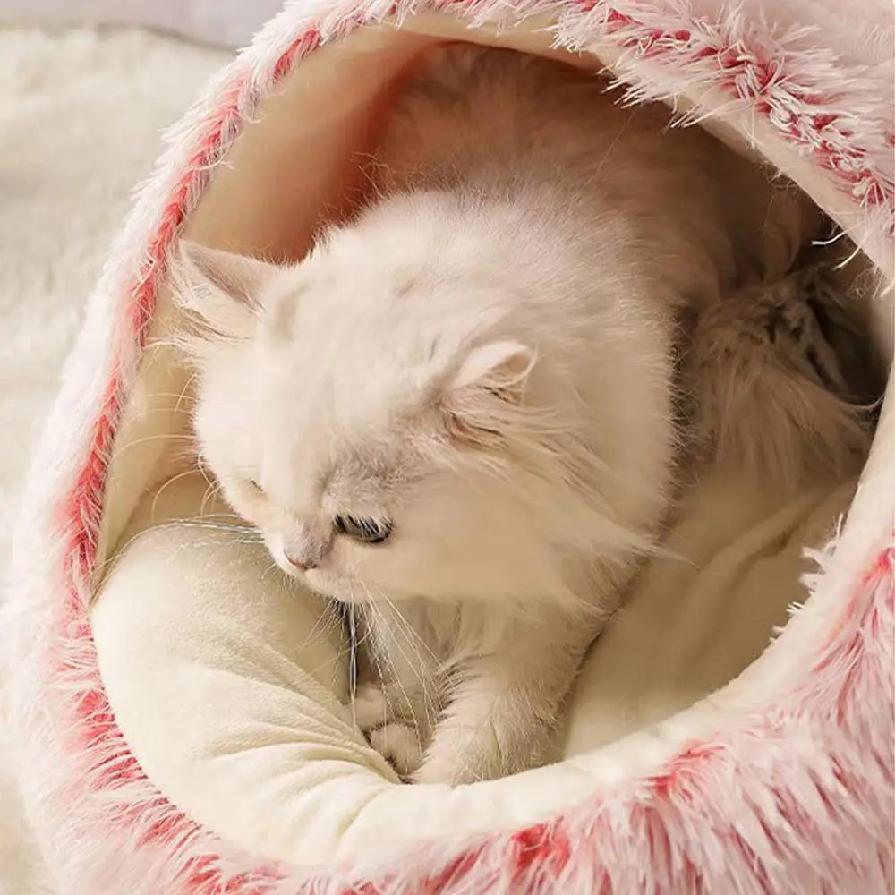 Plush Round, Warm, Soft, Comfortable Basket 2 in 1 Sleeping Bag / Bed