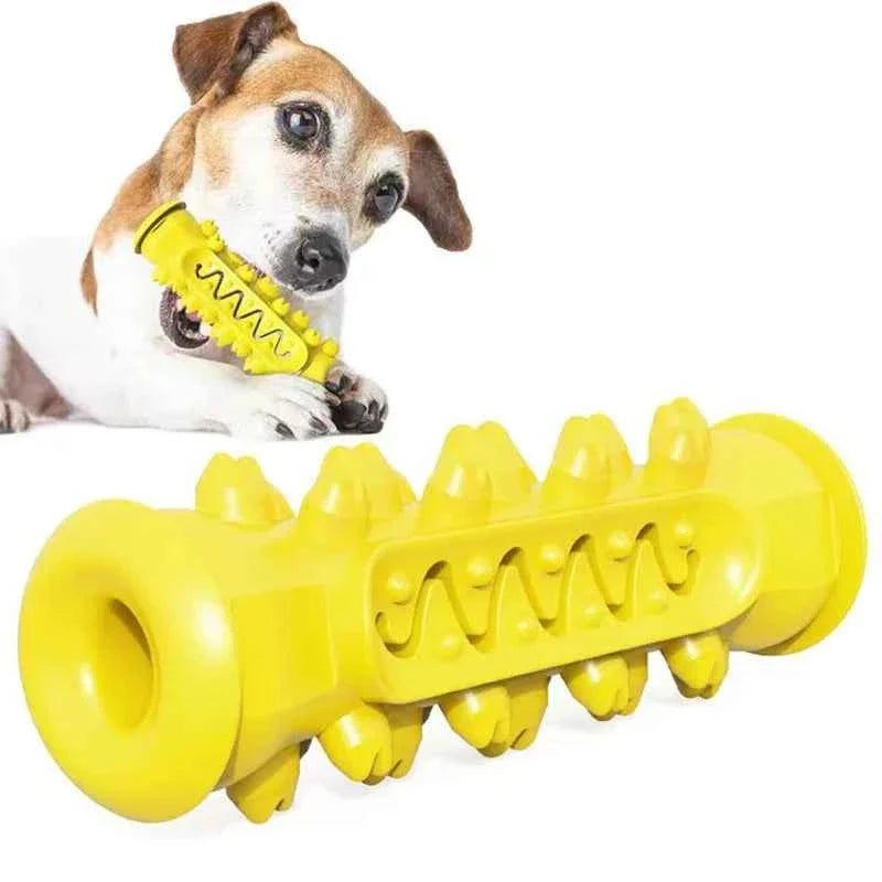 Chew-Resistant Rubber Dog Toy for Dental Health