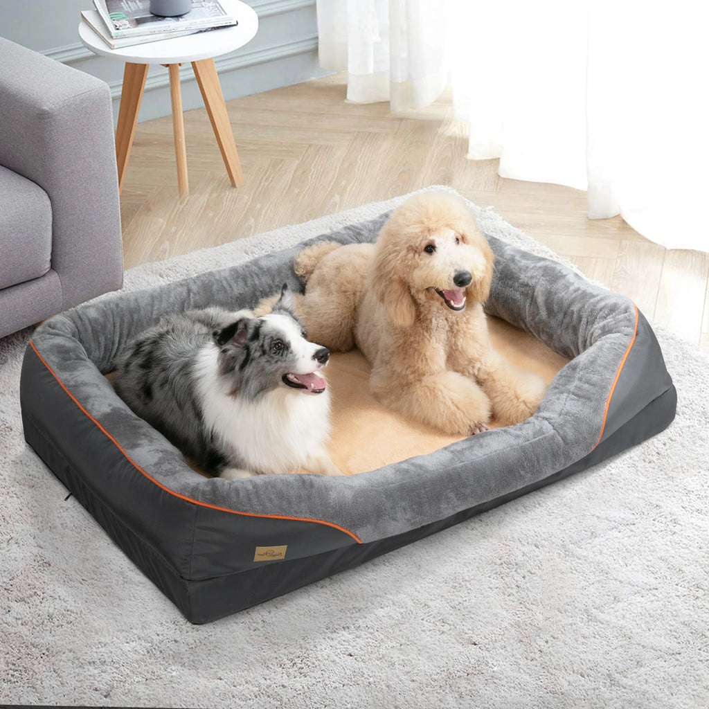 Dog Bed Waterproof, Anti Allergy, Fleece, Removable, Washable Cover