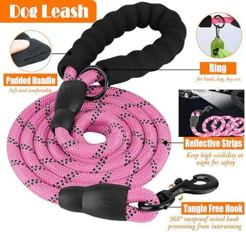 Training Kit for Dogs: Harness, Collar, Leash, Seat Belt, Bowl, Baggie Holder