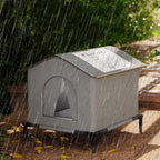 Waterproof Outdoor Pet House – Winter Warm Cat & Small Dog Cave Bed | Foldable, Washable, Cozy Shelter