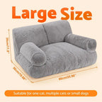Large Washable Cat Bed - Orthopedic Pet Couch Beds with Bolstered Edges
