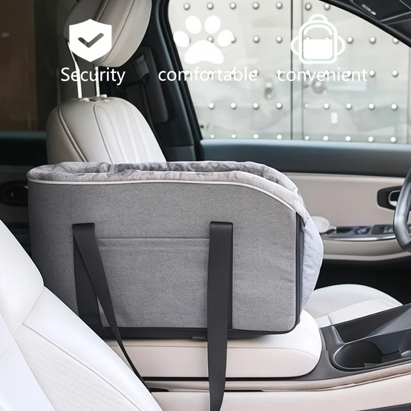 Center Console Pet Car Carrier for Cats and Dogs - Pet Travel Bag