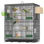 Large Parrot Bird Cage Multi Level Double Deck Luxury Spacious Removable Tray Easy Clean Indoor Outdoor Cockatiel Budgie