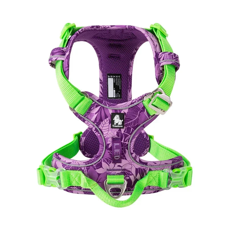 Dog Harness - Special Edition and Upgraded Version - Reflective Camouflage Nylon - Easy to Adjust