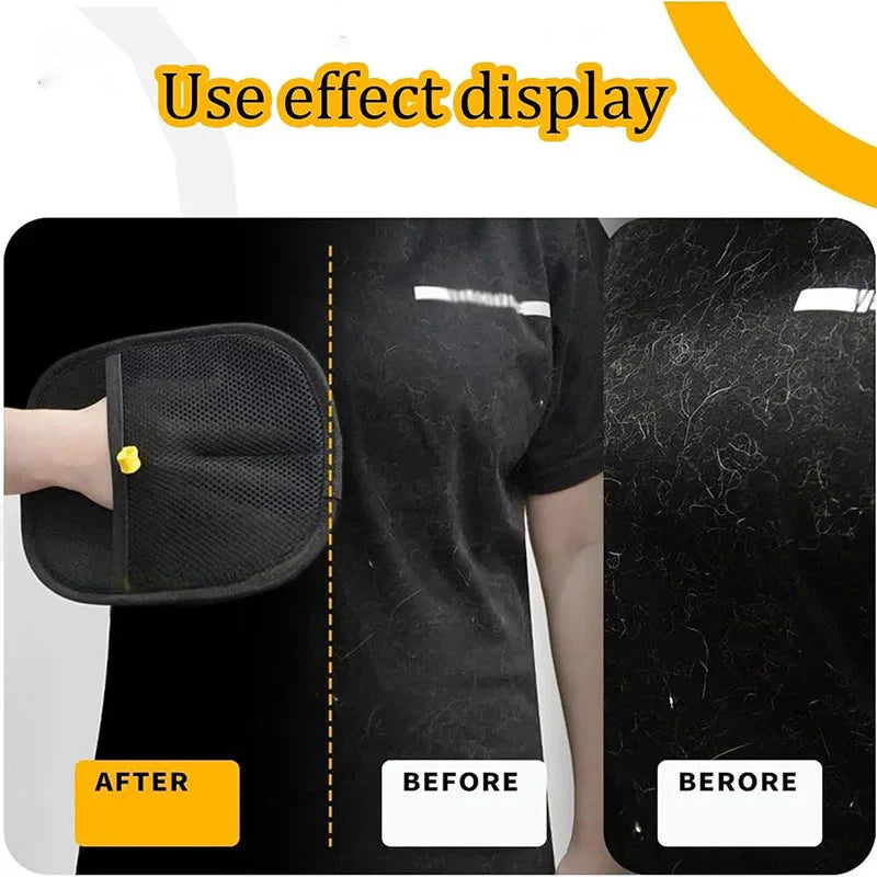 Reusable Pet Hair Removal Gloves Double-Sided Grooming