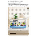 Fish tank household aquarium living room desktop ecological circulation tank filter oxygenation integrated tank with cover