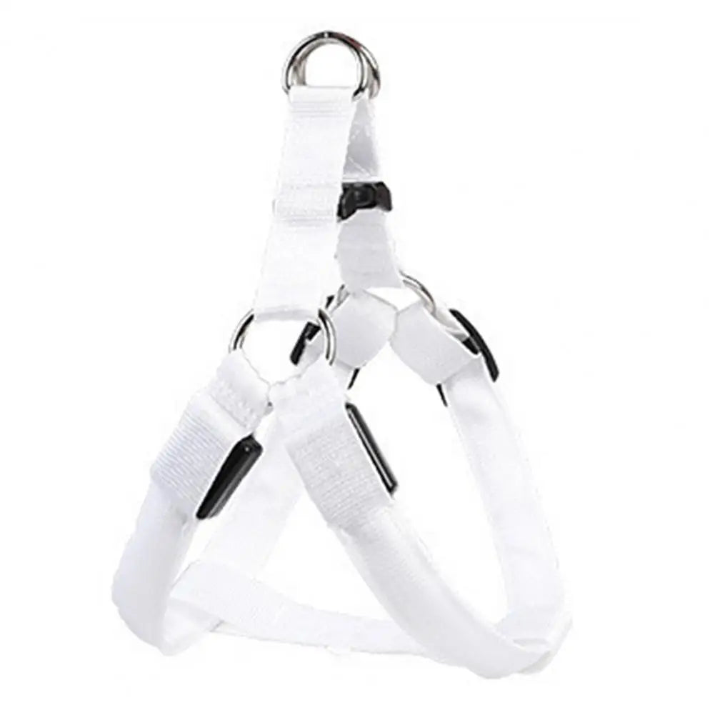 Adjustable, USB Rechargeable, LED Pet Harness - Glow-in-The-Dark Safety Harness