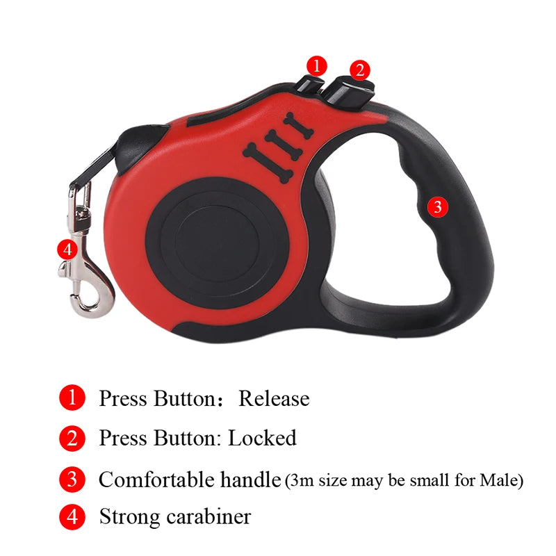 Automatic, Retractable, and Durable, Nylon Dog Leash