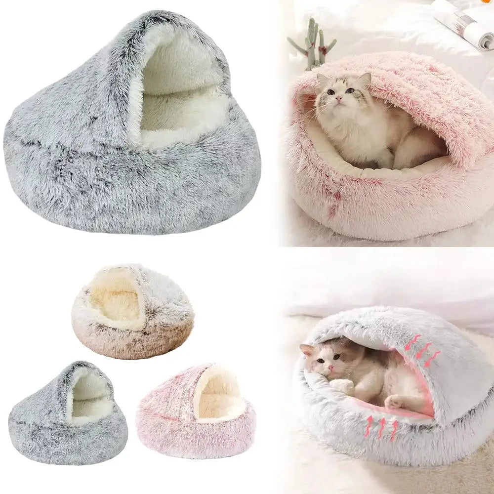Plush Round, Warm, Soft, Comfortable Basket 2 in 1 Sleeping Bag / Bed
