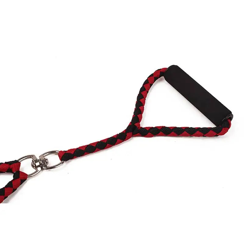 Pet Double Leash with 2 Way Couplers - Rope Elastic