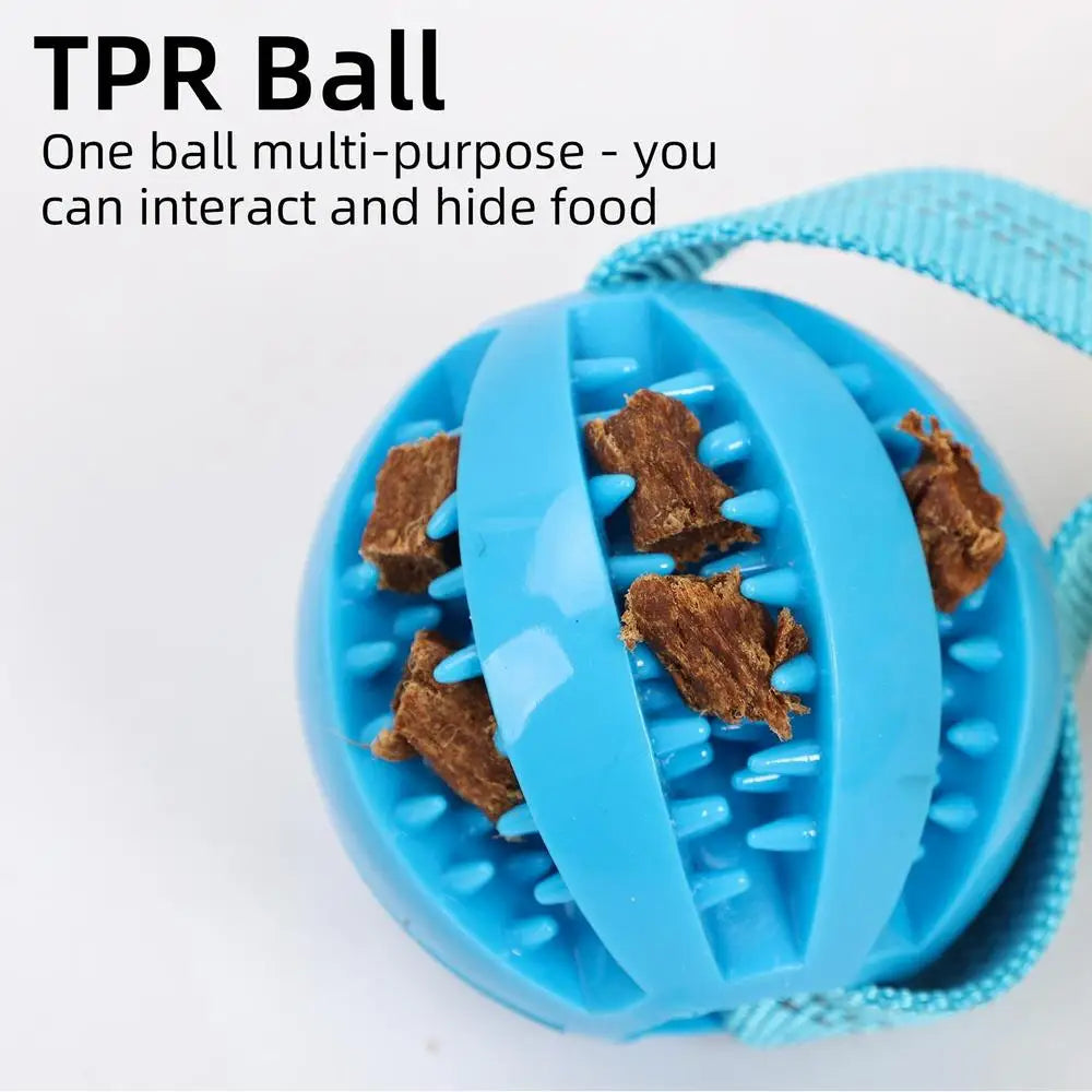 Dog Toy, Rope, Squeaky, Chew Interactive Toy with Elastic Drawstring
