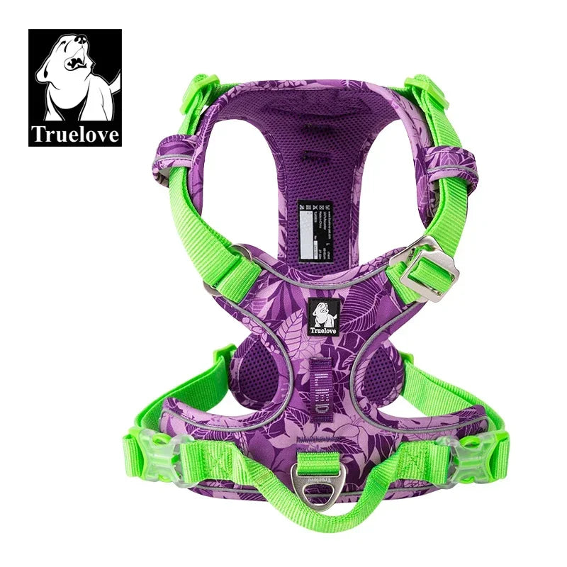 Dog Harness - Special Edition and Upgraded Version - Reflective Camouflage Nylon - Easy to Adjust