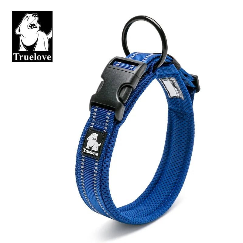 Nylon, Adjustable, Reflective Padded, Dog Collar