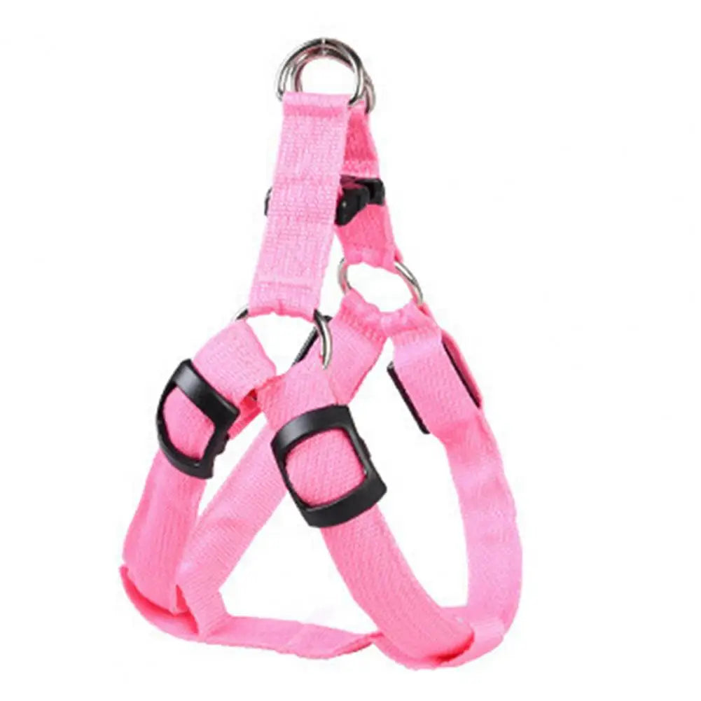 Adjustable, USB Rechargeable, LED Pet Harness - Glow-in-The-Dark Safety Harness