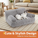 Large Washable Cat Bed - Orthopedic Pet Couch Beds with Bolstered Edges