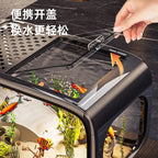 Creative fish tank transparent with lid aquarium desktop ecological goldfish tank living room decoration landscaping ornamental