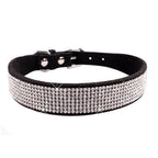 Rhinestone Leather Pet Collar