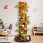 Cat Tower with 6 Condos, Cushions, Scratching Board, Plush Platform & Top Perch (41"L x 33"W x 76"H)