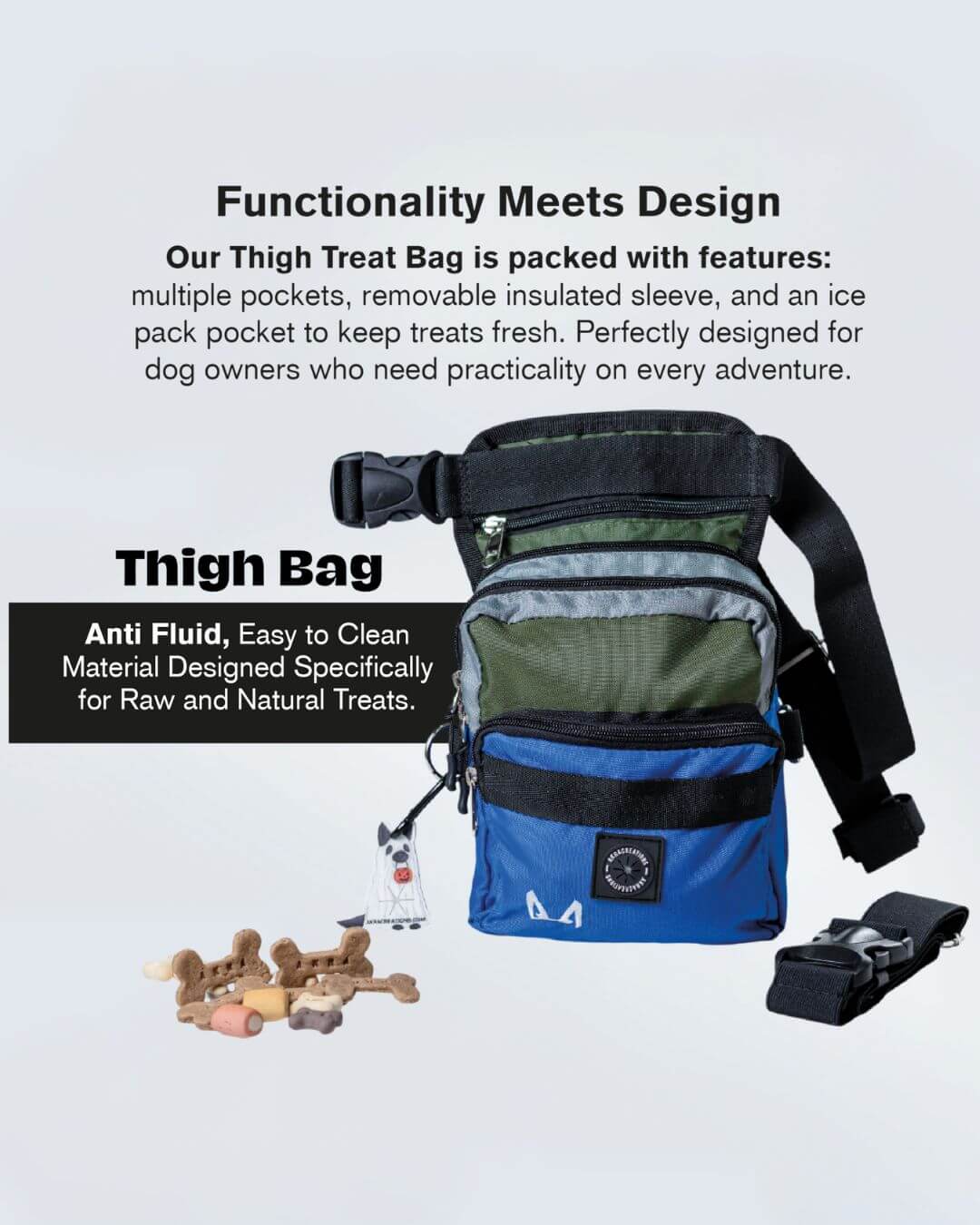 Thigh Treat Bag – Dog Training & Hiking Pouch