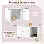 Wooden Cat Litter Box Enclosure Hidden Litter Box Furniture with Scratching Board
