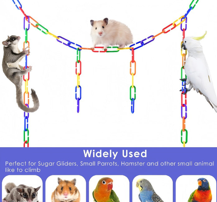 Parrot Toy Bird Supplies C-Shape Plastic Chain
