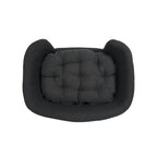 Elevated Dog Bed Frame for Small Dogs with Rubber Wood Legs - Dark Grey