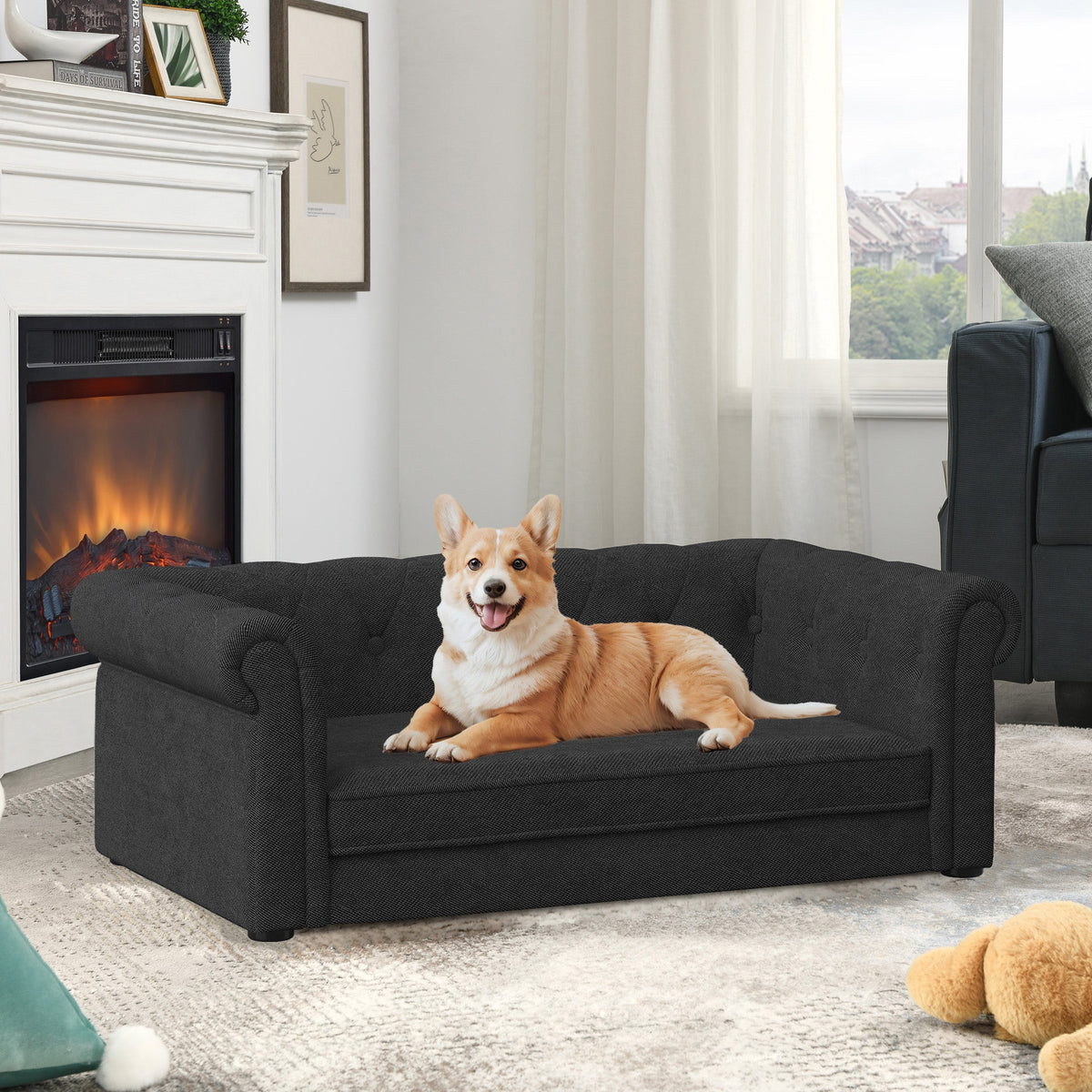 Elegant Rectangular Pet Bed for Small and Medium Dogs