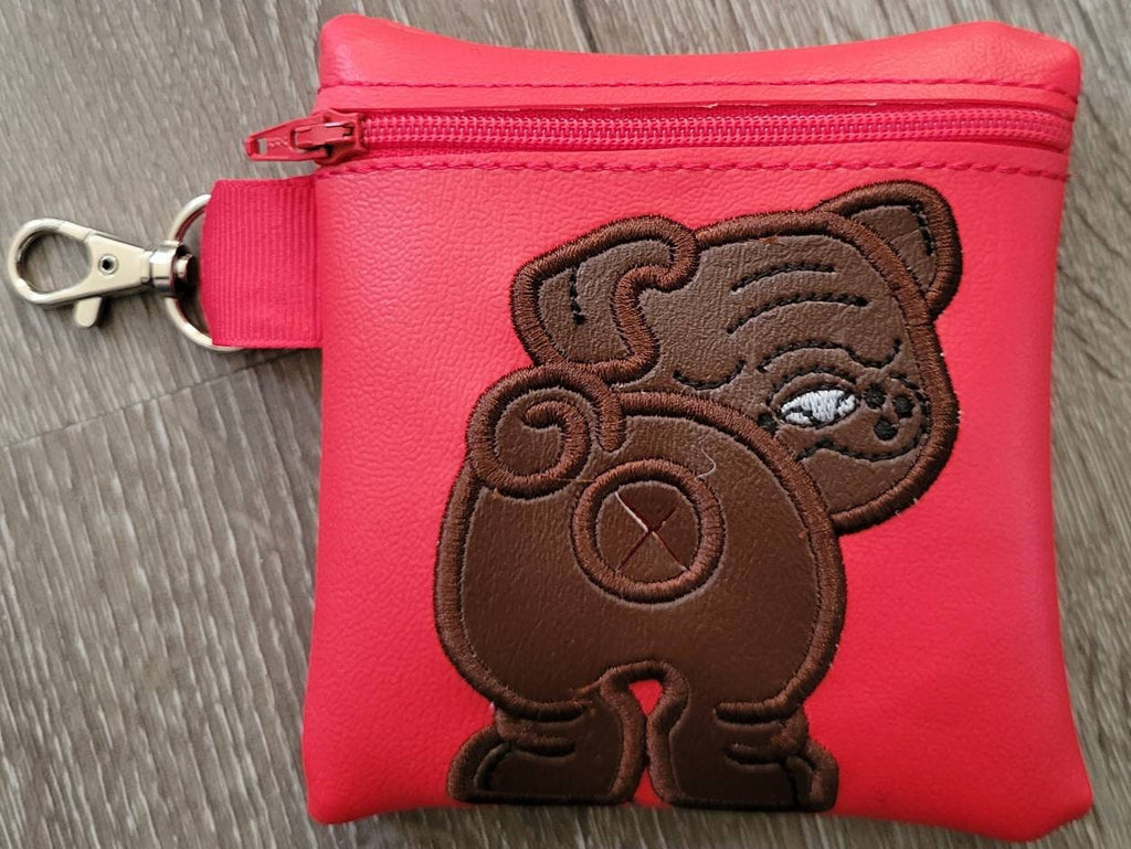 English Bulldog Poop Bag Pouch - gift for dog lover - Zippered poop bag holder-  Gift for Dog Walker - veterinarian - dog groomer