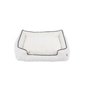 M-Pets Warm Hug Velvet Pet Bed for Cats and Dogs White Large