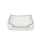 M-Pets Warm Hug Velvet Pet Bed for Cats and Dogs White Large