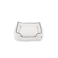 M-Pets Warm Hug Velvet Cat & Dog Bed White Medium