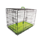 M-Pets Voyager Two-Door Medium Dog Crate Green 76x48x53cm